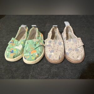 TOMS Kids Sneakers - Playful Green and Soft Cream